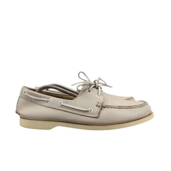 Norsport Shoes Men 8.5 Boat Moc 2 Eye Leather Vintage Nordstrom Beige USA Preppy main image 5